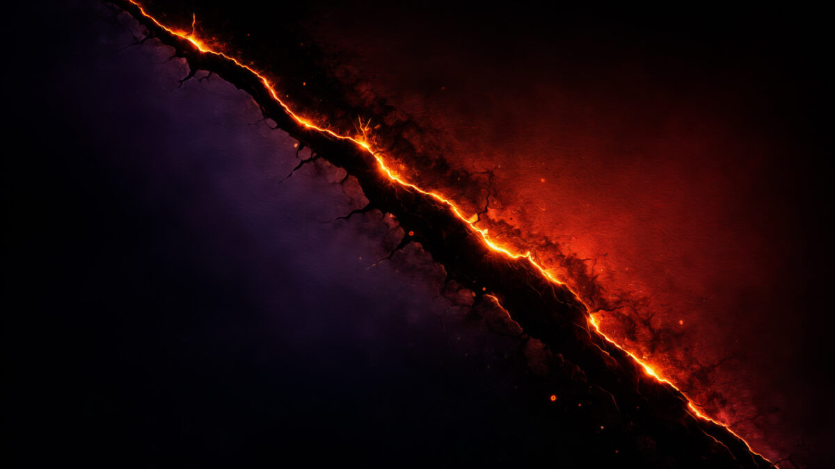 Farbverlauf Apple Riss Dunkel